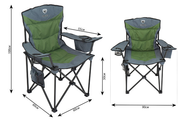 Кресло складное CONDOR с изотермическим карманом р.60*60*53 см, цвет синий