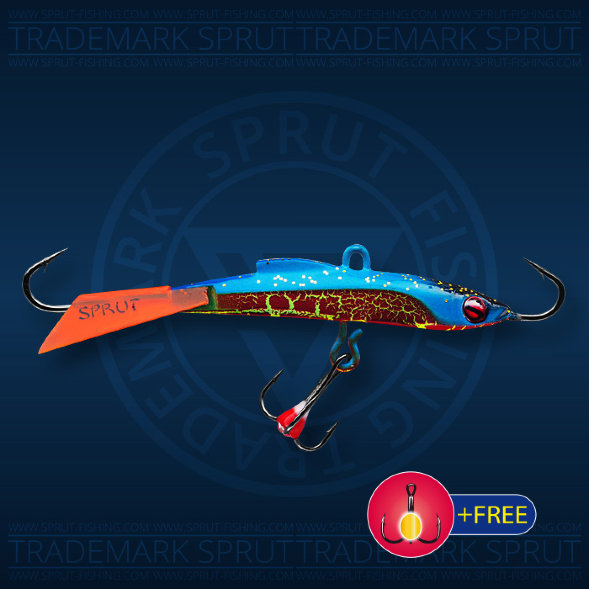 Балансир рыболовный для зимней рыбалки Sprut Usuri №7 17г 70мм RB+тр. с ф/к